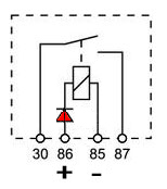 relais schliesser diode