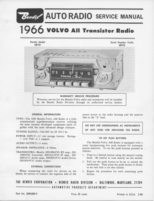 bendix 1966 6bvo